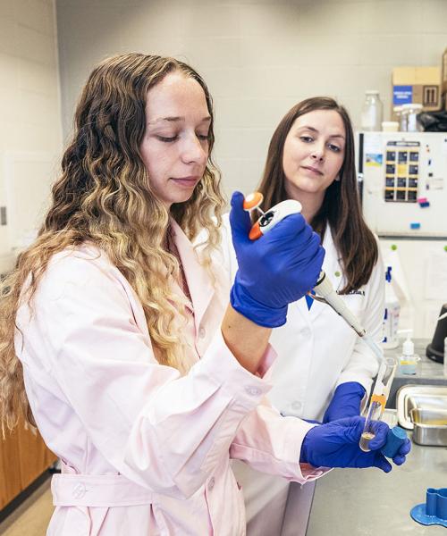 Student Allison Renno and Assistant Professor Lisa McLellan
