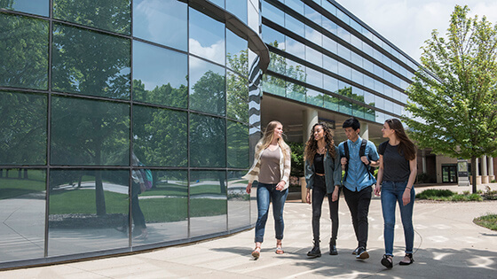 Students walking to class