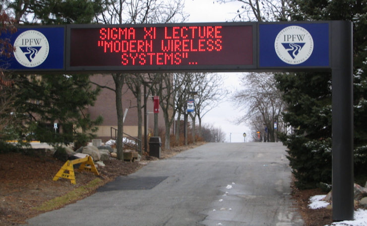 Sign by library