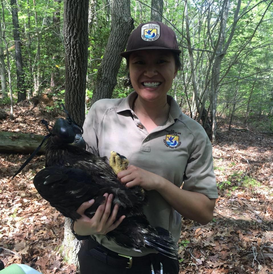 Lauren with a bird