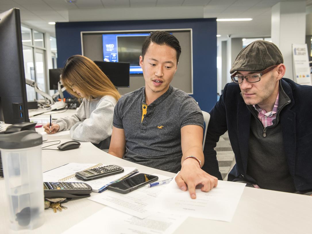 Students studying together