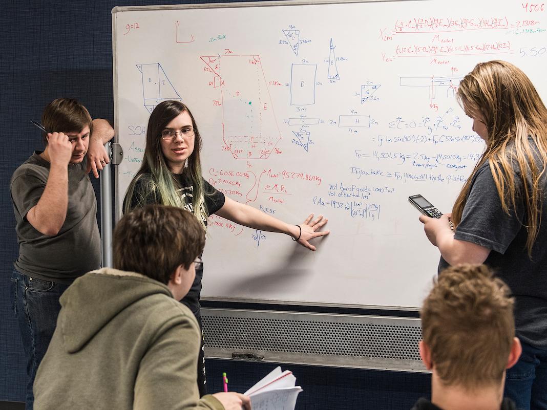 Students at whiteboard