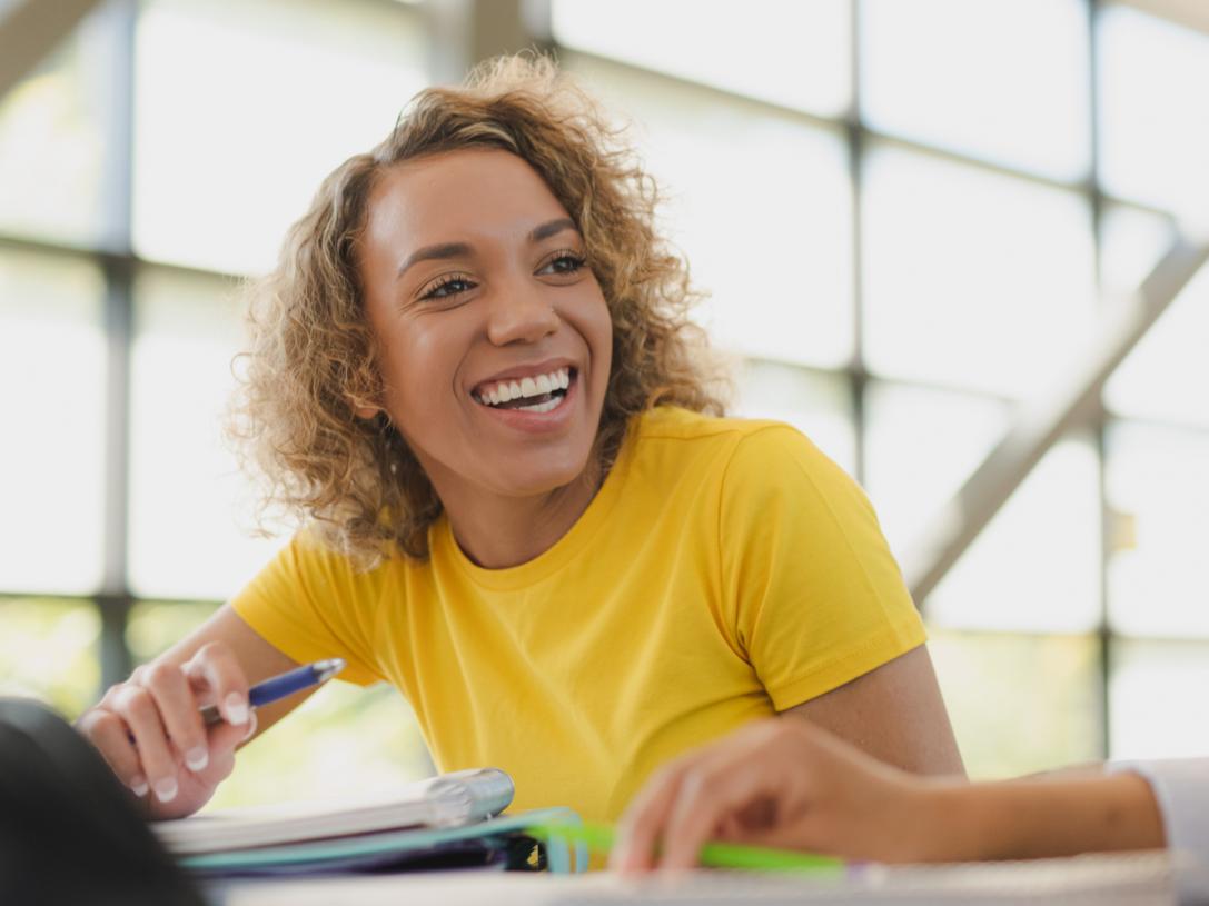 Student Laughing