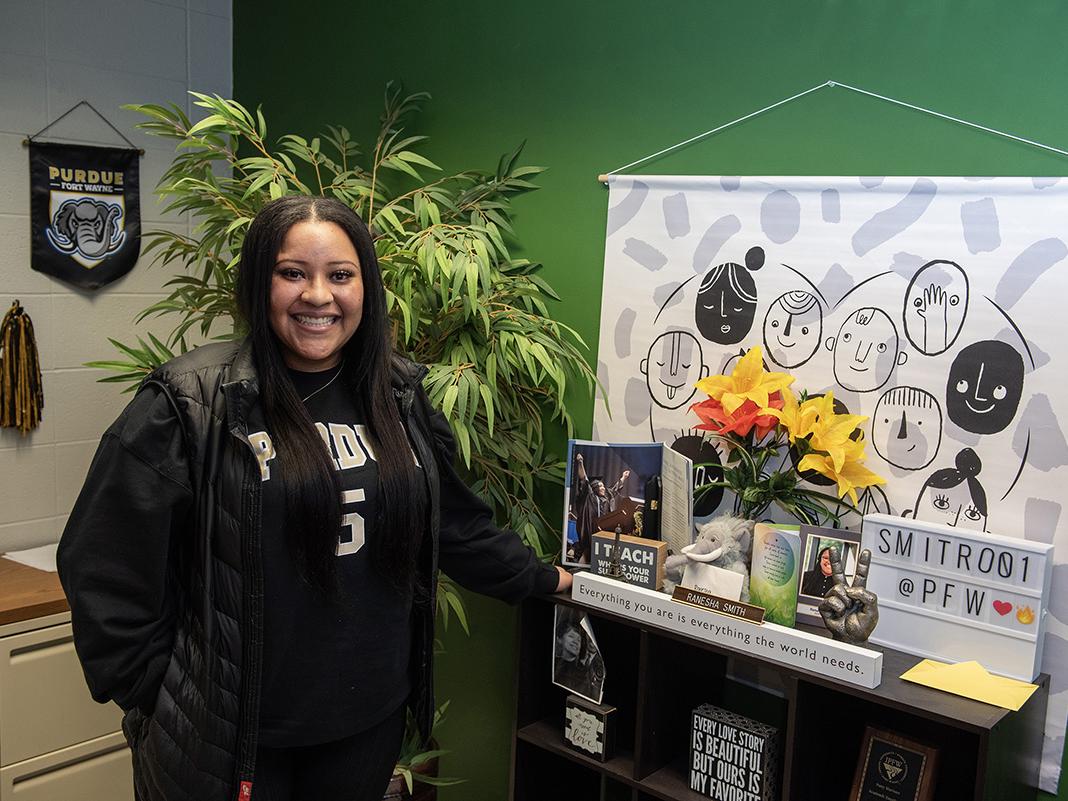 Ranesha Smith is in her office