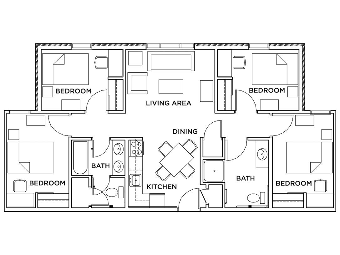 Student Housing floor plan 1