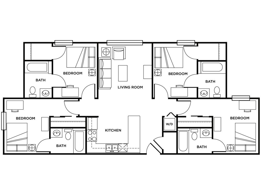 Student housing floor plan 2