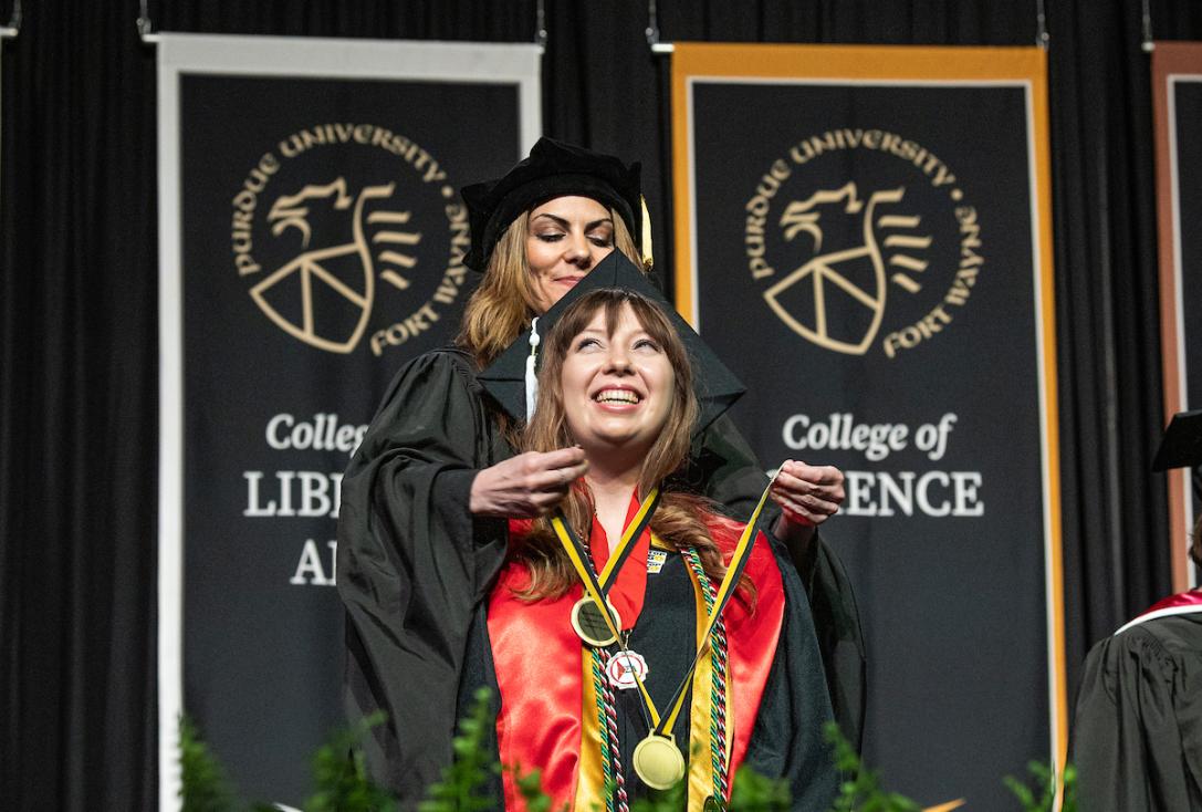 Honors medalling at commencement 2023.