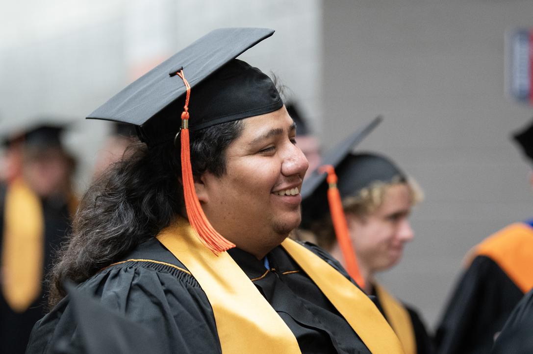 ETCS students in caps and gowns.