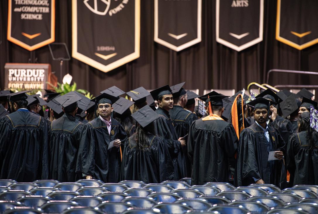 Students at commencement.