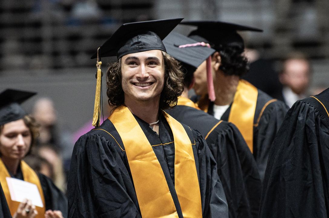 Students at commencement.