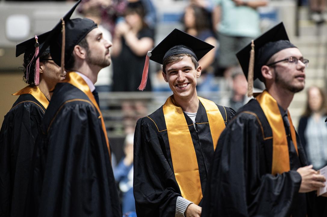 Students at commencement.