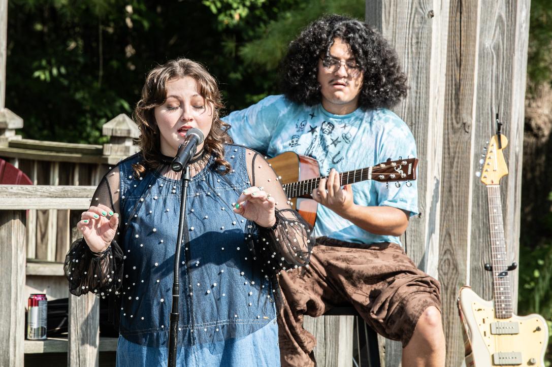 Student musicians perform at the Surack-Sweetwater Music Industry Building groundbreaking ceremony