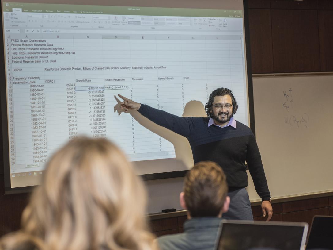 Dr. Nazarov teaching students in classroom