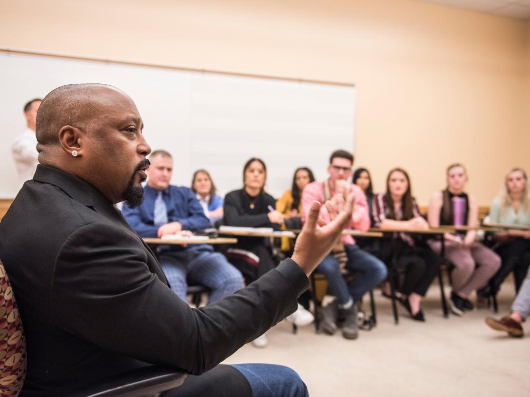 A classroom lecture.