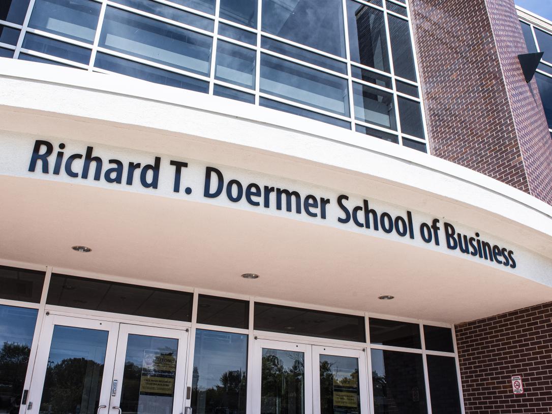 Richard T. Doermer School of Business main entrance into the building