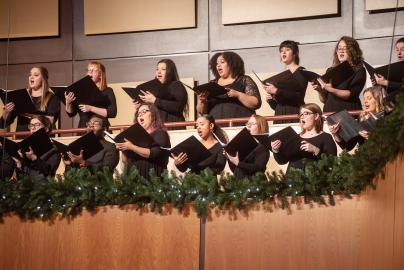 Students singing