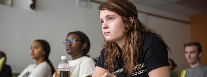 Student in classroom