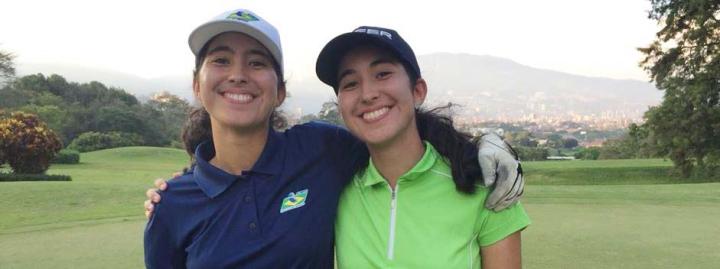 PFW women's golf team members Laura and Luiza Caetano