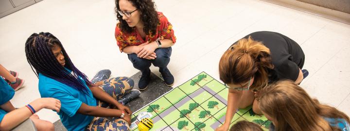 Children playing a game