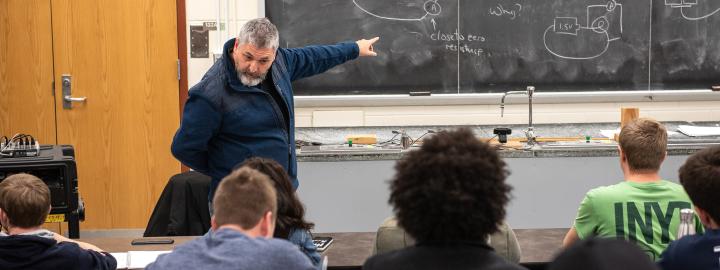 Professor Mark Masters teaching Physics