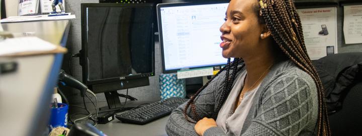 Employee at desk