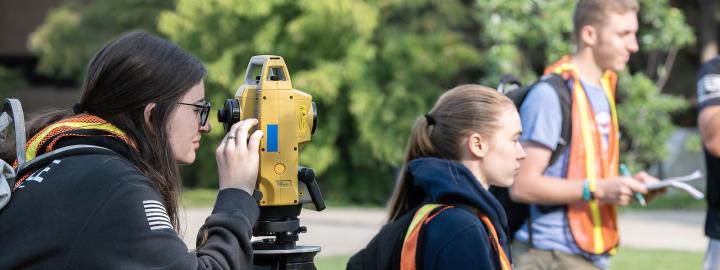 Students surveying