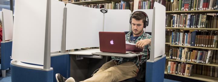 Student studying.