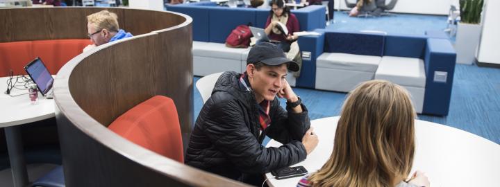 Students studying together.