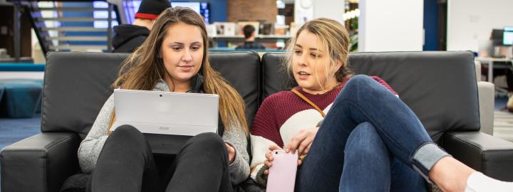 Students studying together.