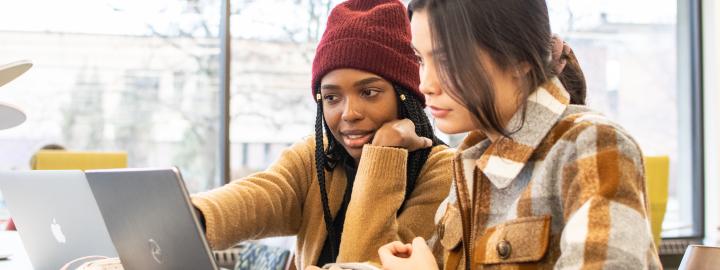 Students studying together.