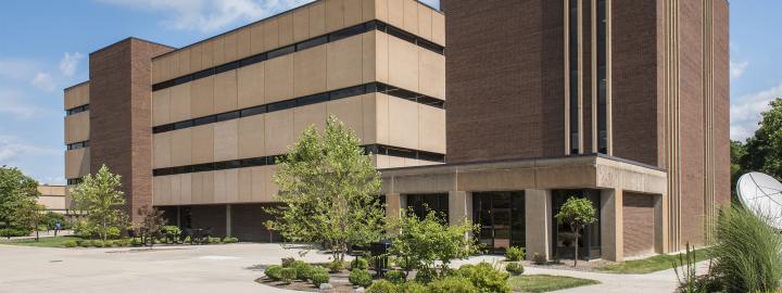 Helmke library located on the main campus.