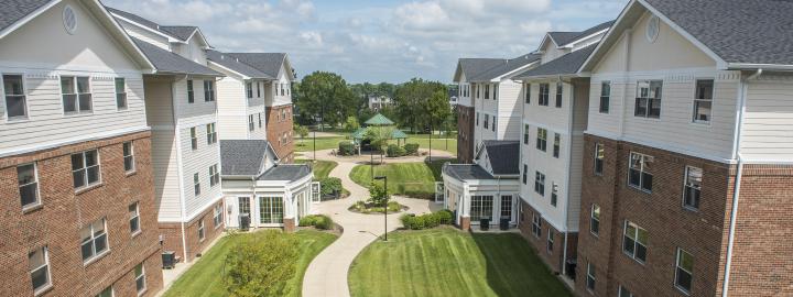 Student housing on the Waterfield Campus.