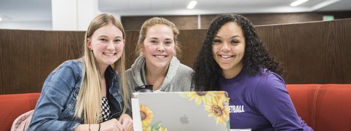 Students studying together.