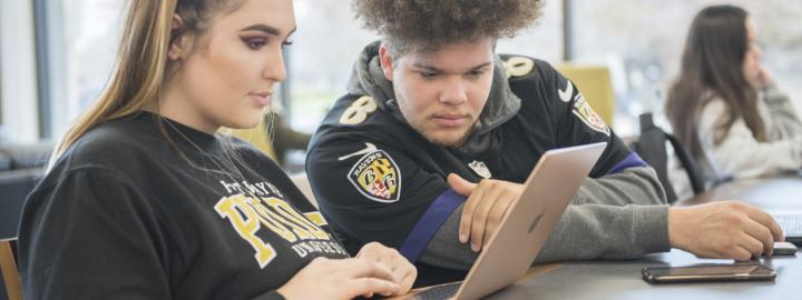 Students studying together.