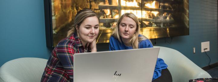 Students studying together.