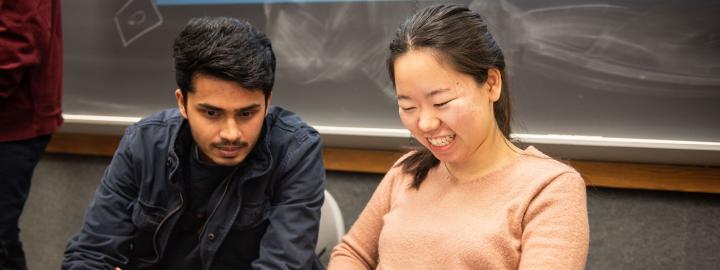 Students studying together.