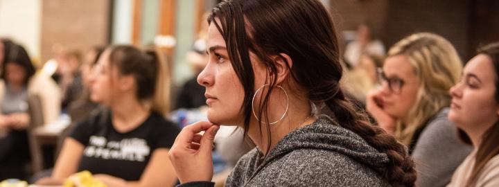 Students listening to lecture.