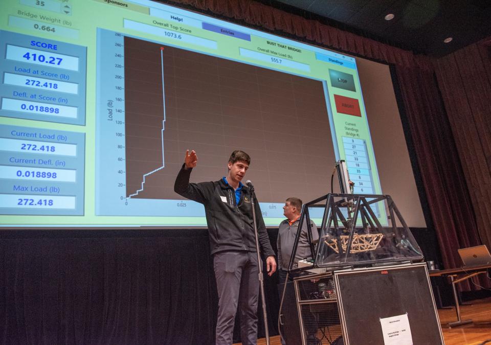 Presentation of a bridge building contest