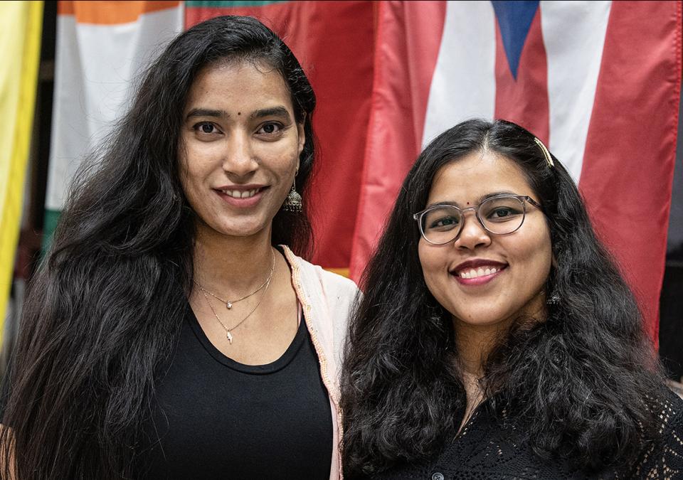 Portrait of Varshitha Yedla Sai and Aneesha Maruboyina