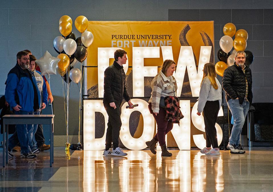 Students and their families are visiting Purdue Fort Wayne