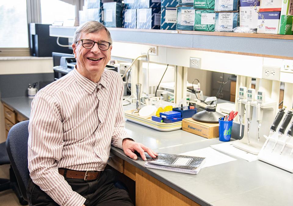 Bruce Arnold in his office