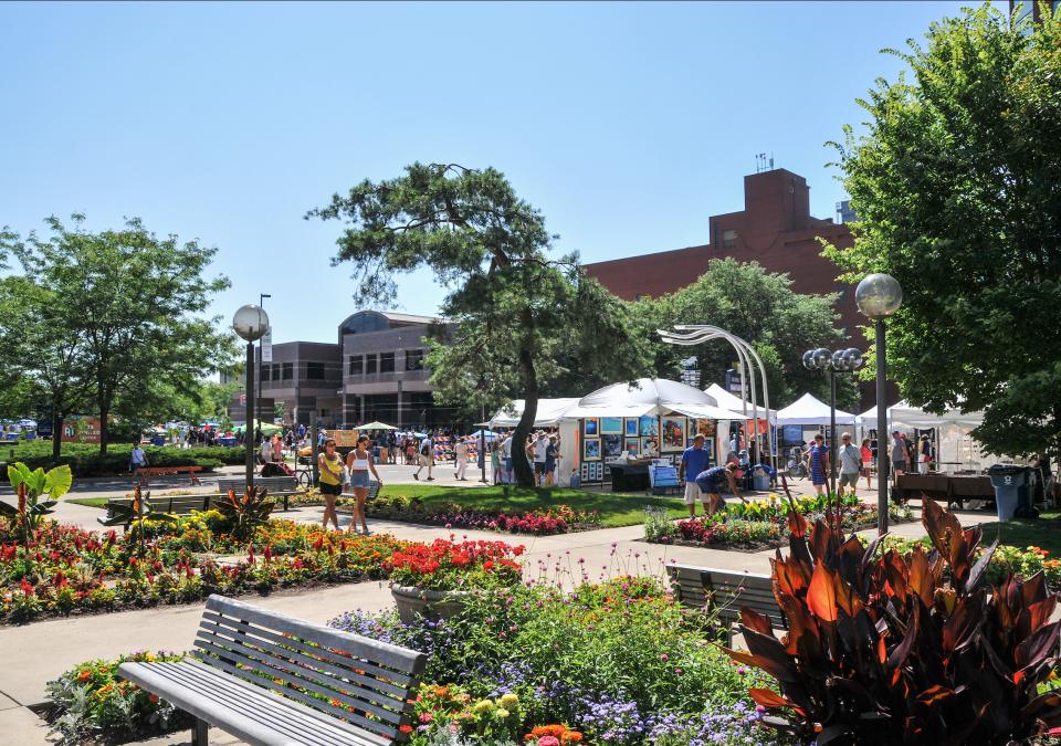 A festival downtown