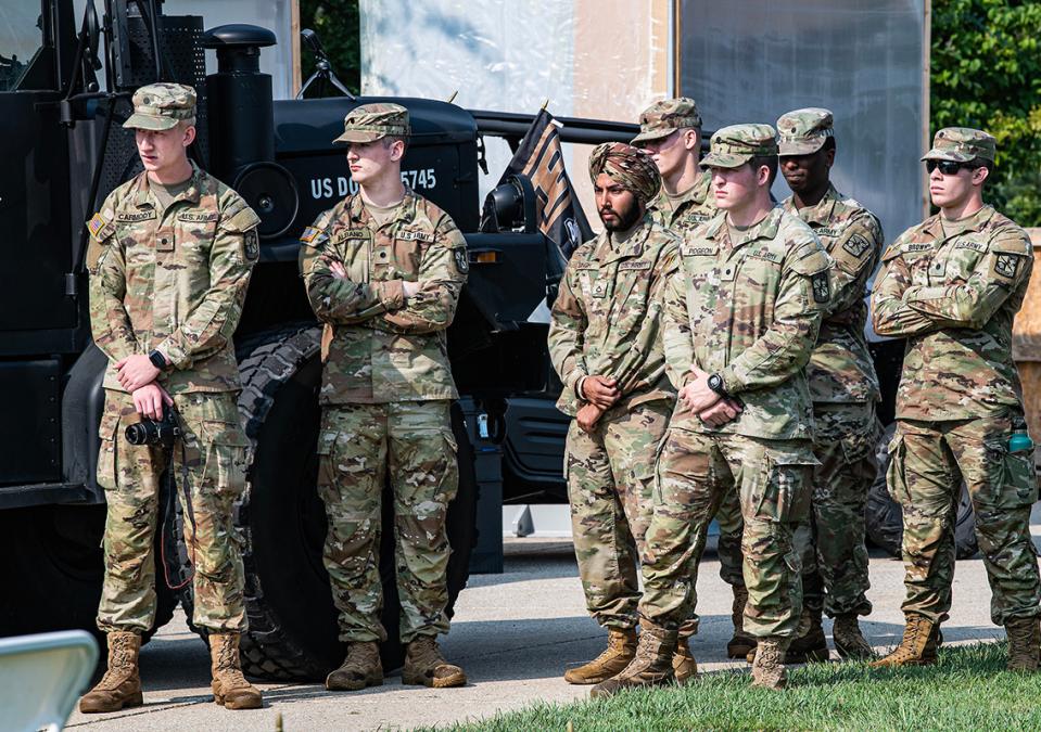 Army soldiers at the 2022 Military Appreciation Day at PFW