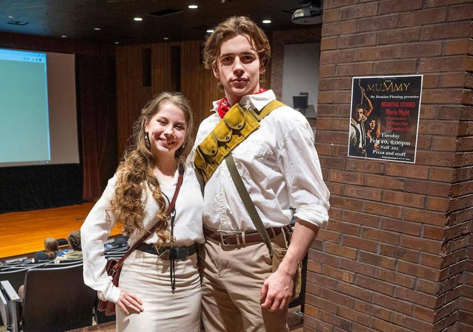 Two students are dressed as characters from "The Mummy"