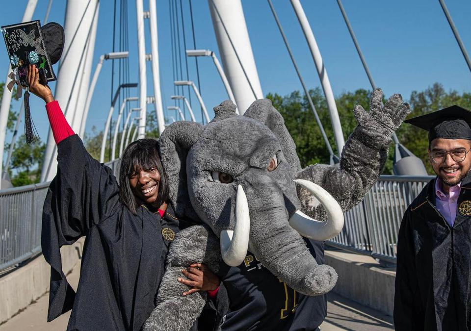 PFW graduates on the Venderly Bridge