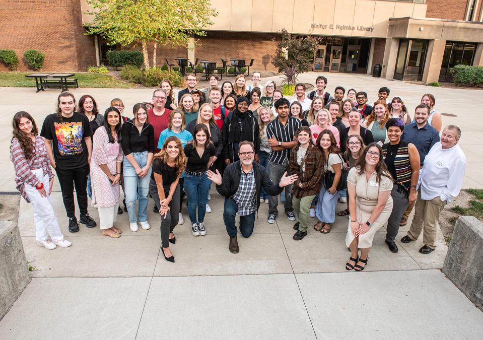 Rainn Wilson with Purdue Fort Wayne students