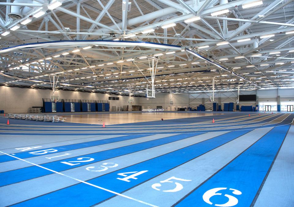 Indoor track in Fieldhouse