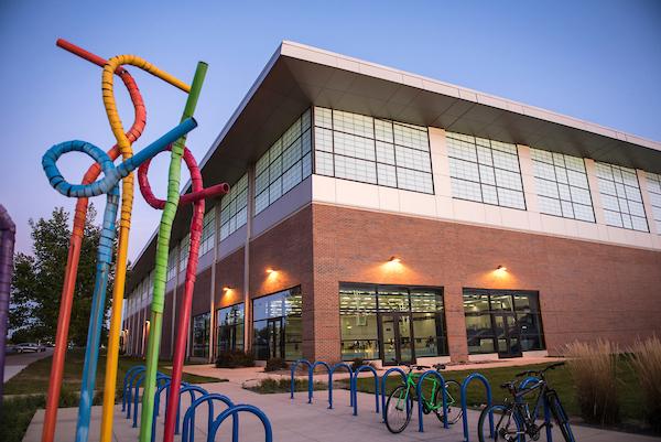 Exterior of the Athletics Center Fieldhouse at Purdue Fort Wayne