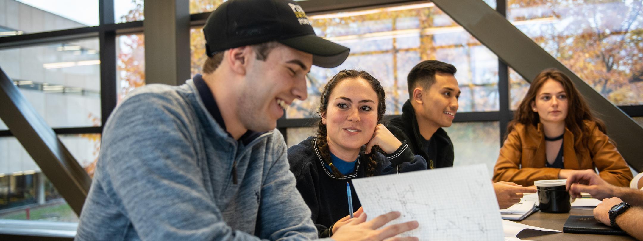 Students studying