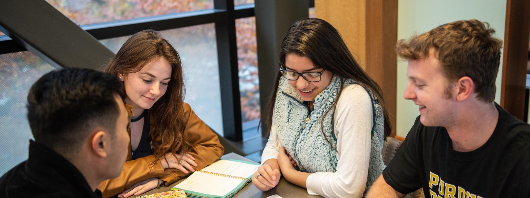 Students studying